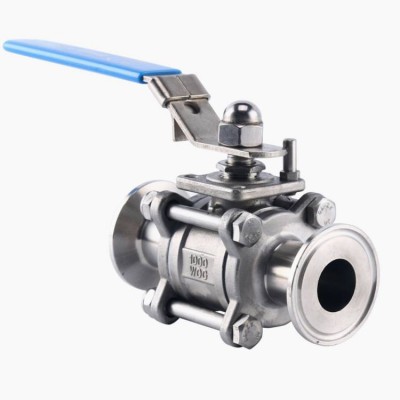 Sanitary SS304 1.5" Heavy Duty Tri-clamp Ball Valve full port with PTFE seat for closed loop extractor