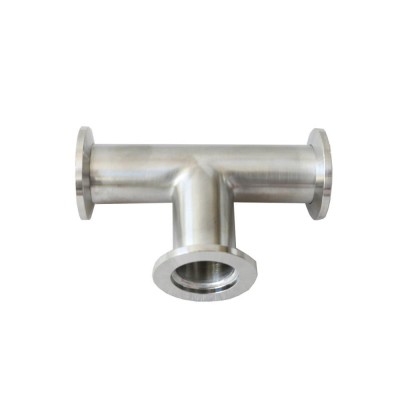 SS304 clamp 3-Way Vacuum Tee pipe fittings for Secure